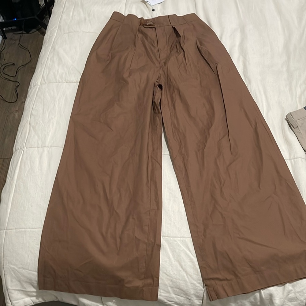 L'Academie Wide Leg Pants in Brown